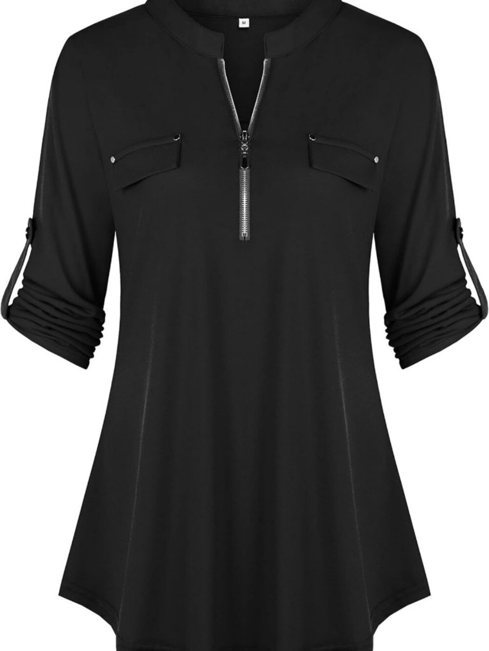 Floral Plaid 3/4 Sleeve Tunic Blouse Top - Casual Chic Women's Shirt
